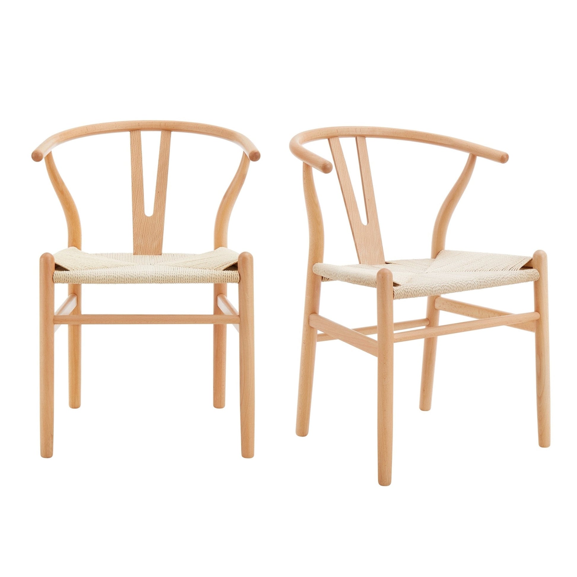 Jade Set Of 2 Dining Chairs - Wood/Natural - DUSK