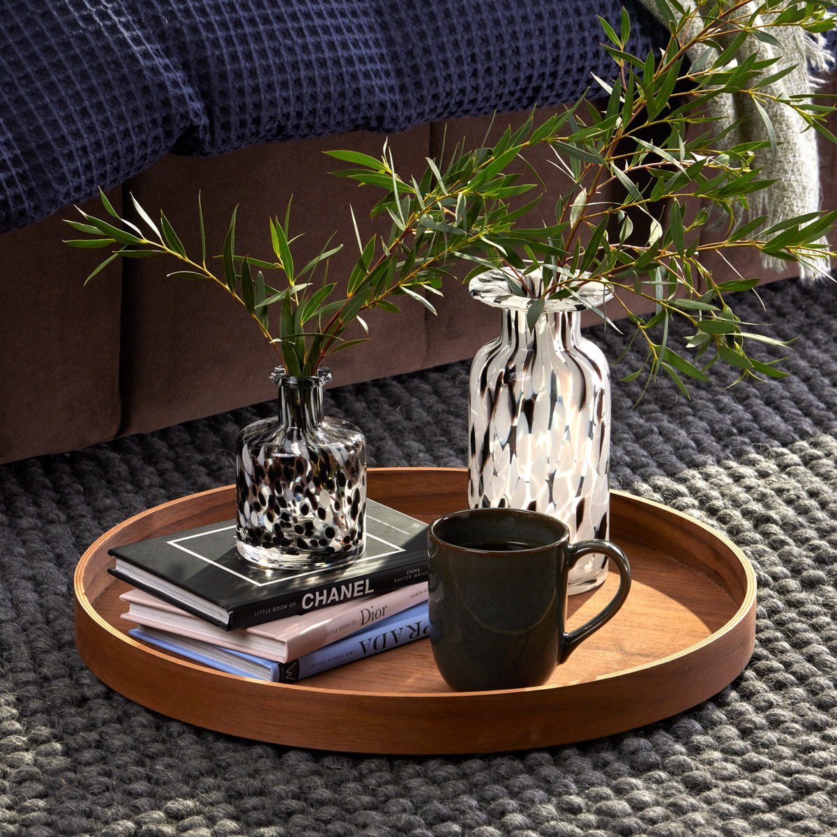 Jasmine Confetti Vase - Black/White - DUSK