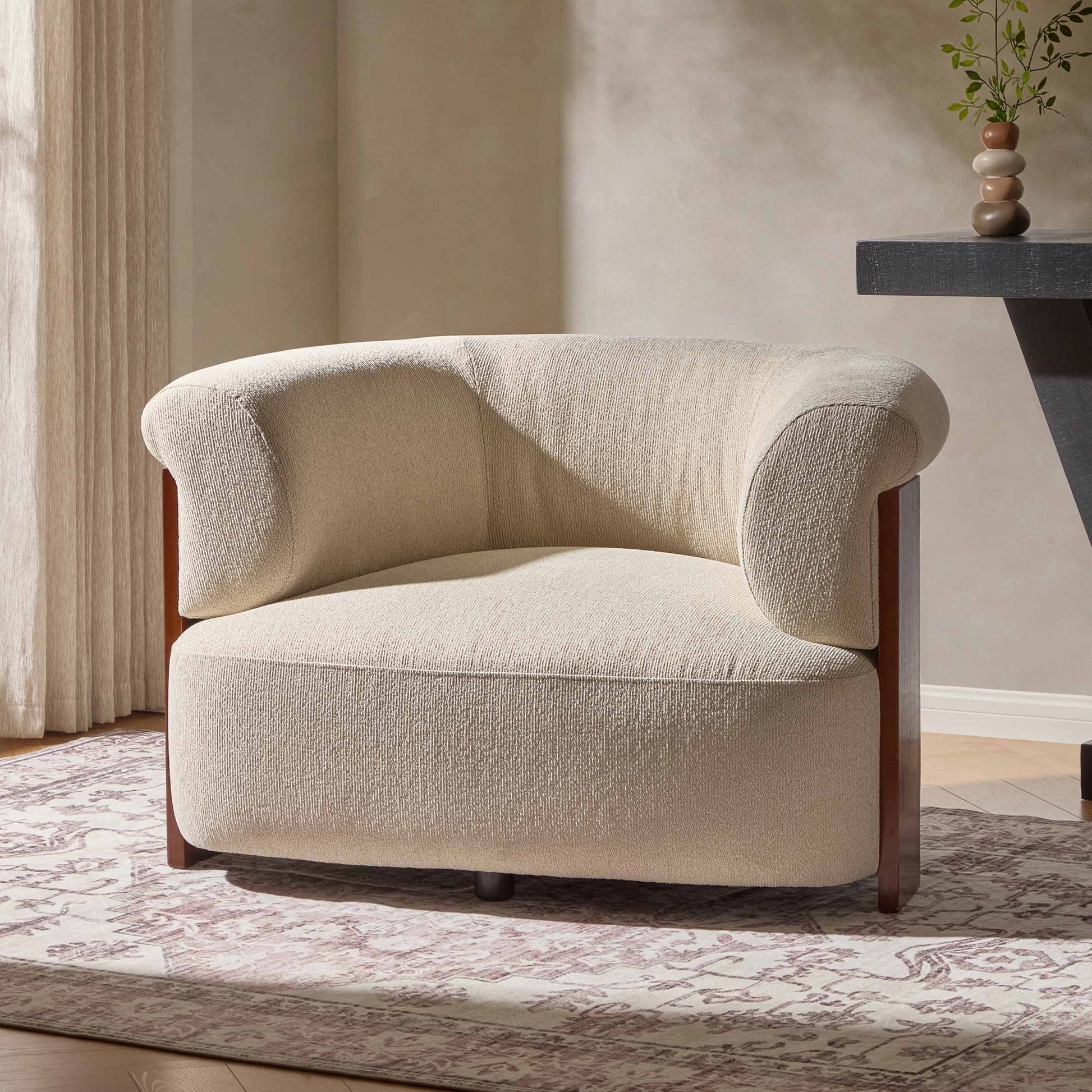 Jemima Accent Chair - Sand Boucle - DUSK