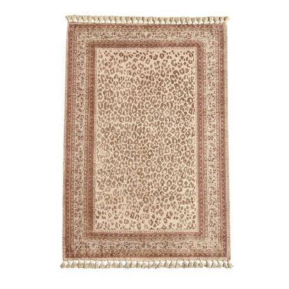 Jen Traditional Border Leopard Print Rug - Multi - DUSK