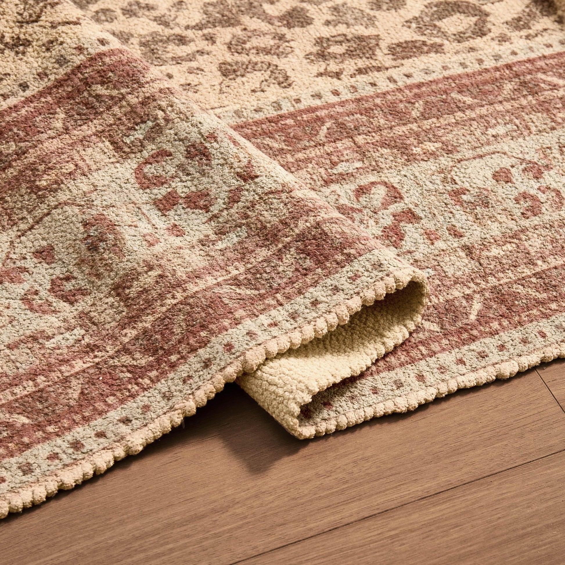 Jen Traditional Border Leopard Print Rug - Multi - DUSK
