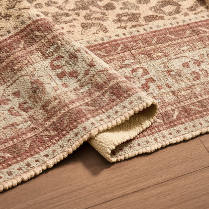 Jen Traditional Border Leopard Print Rug - Multi - DUSK