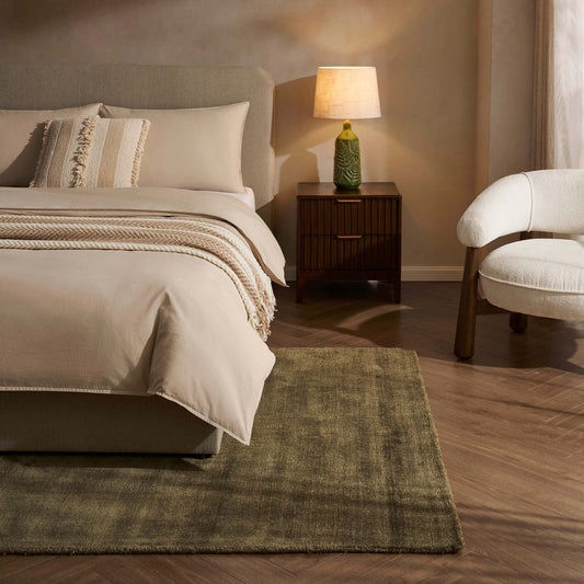 Jess Heavyweight Chenille Rug - Forest Green - DUSK