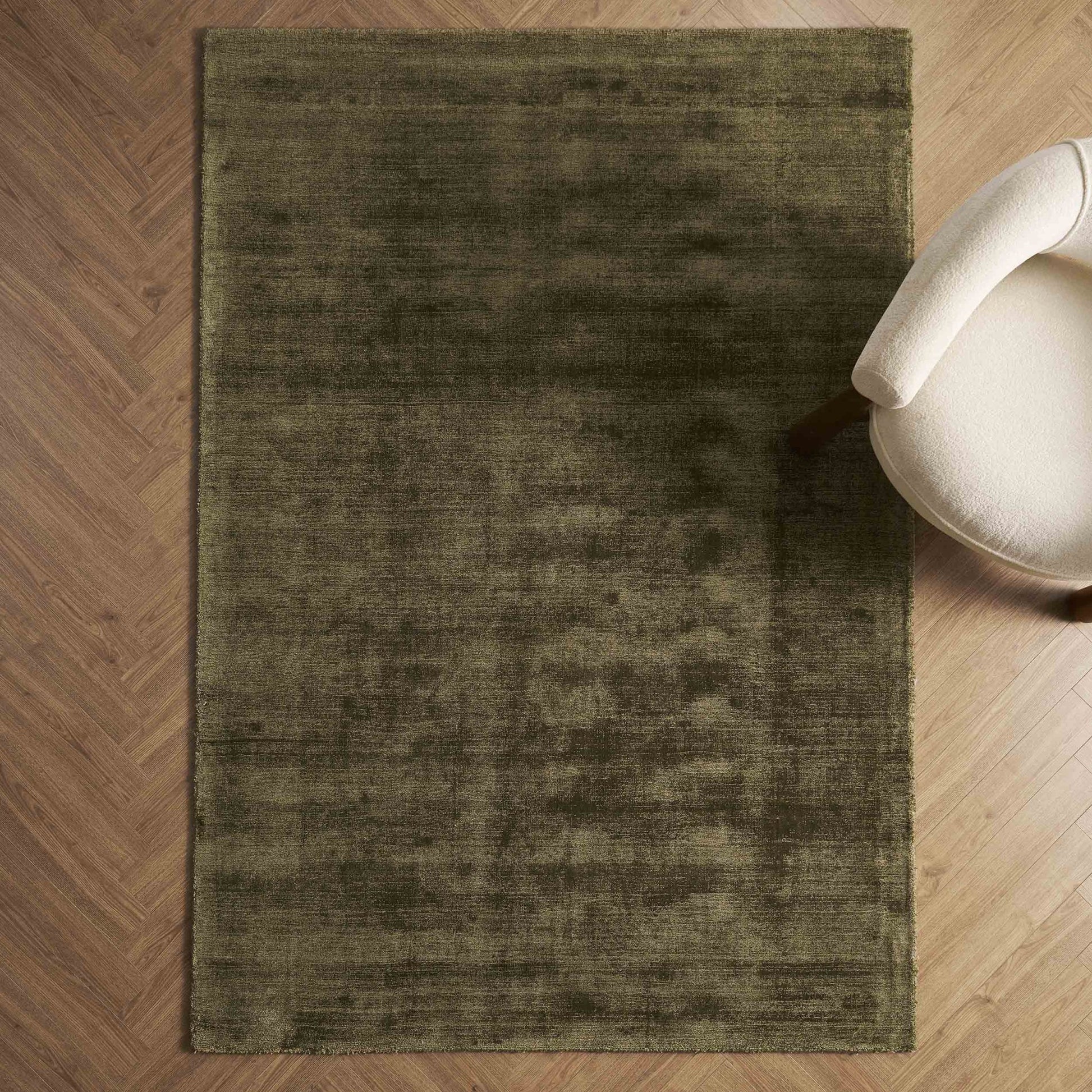 Jess Heavyweight Chenille Rug - Forest Green - DUSK