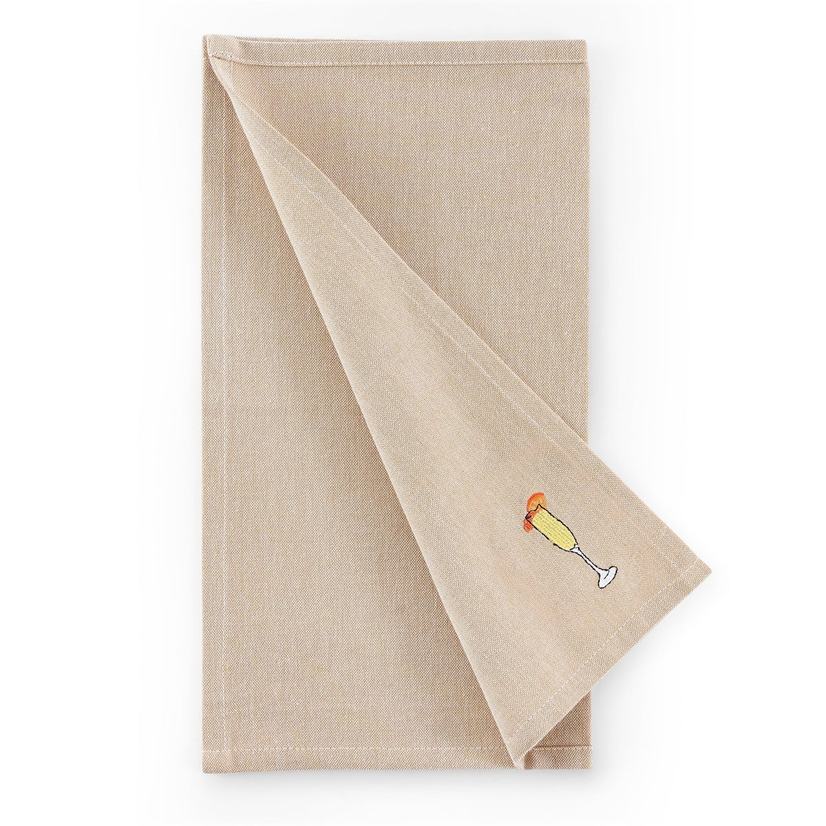 Julio Drink Embroidered Set of 4 Napkins - Natural - DUSK
