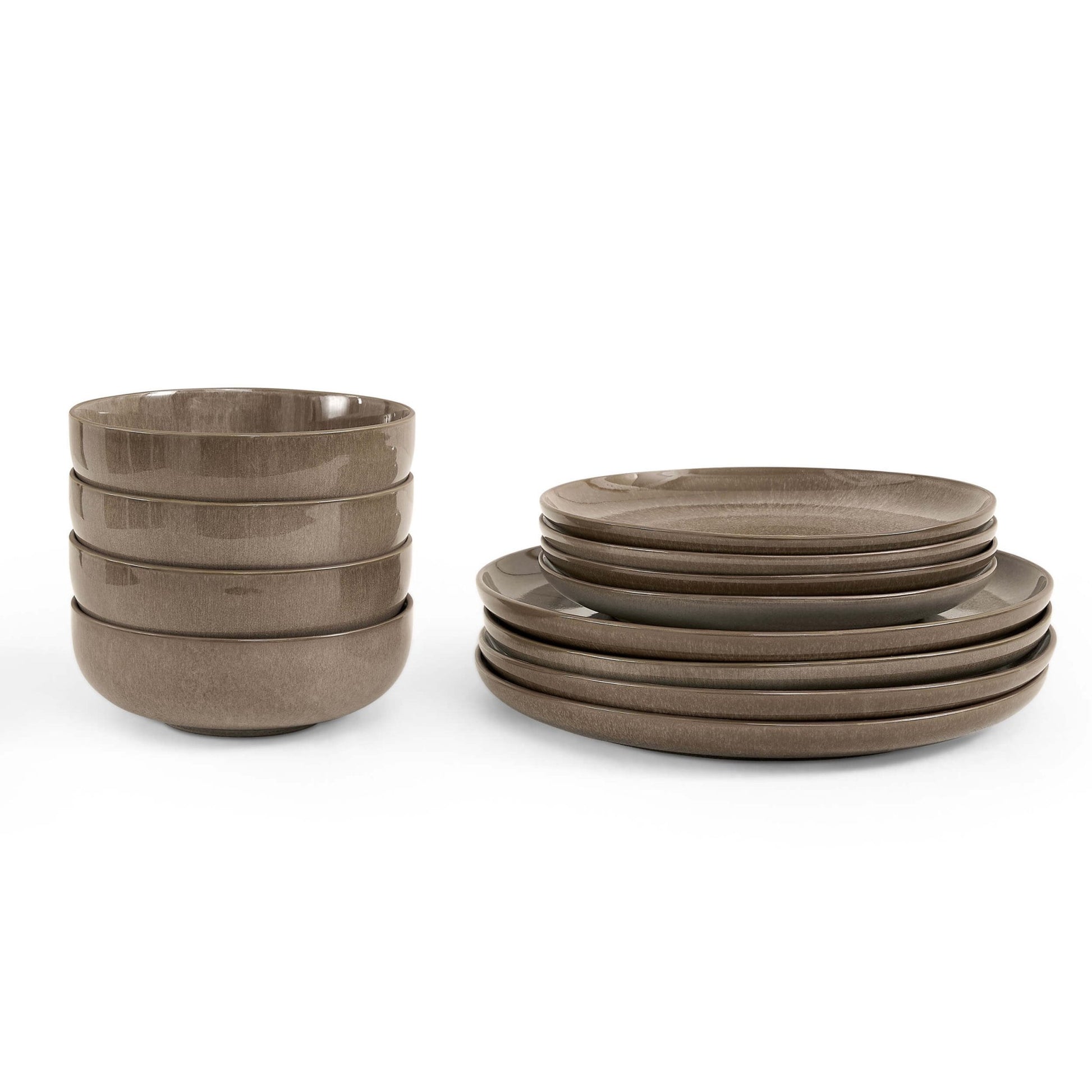 Juniper 12 Piece Dinner Set - Mocha - DUSK