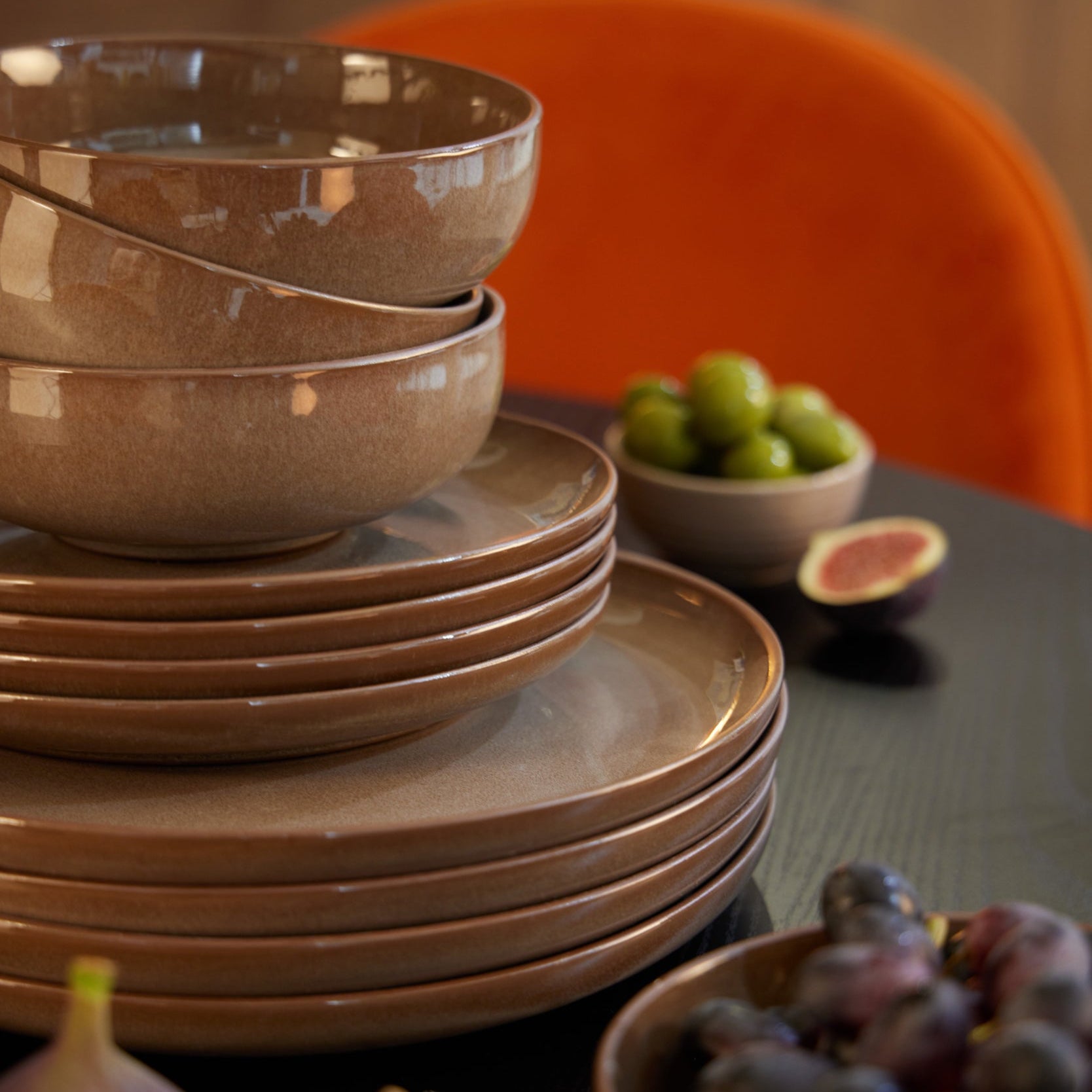 Juniper 12 Piece Dinner Set - Mocha - DUSK