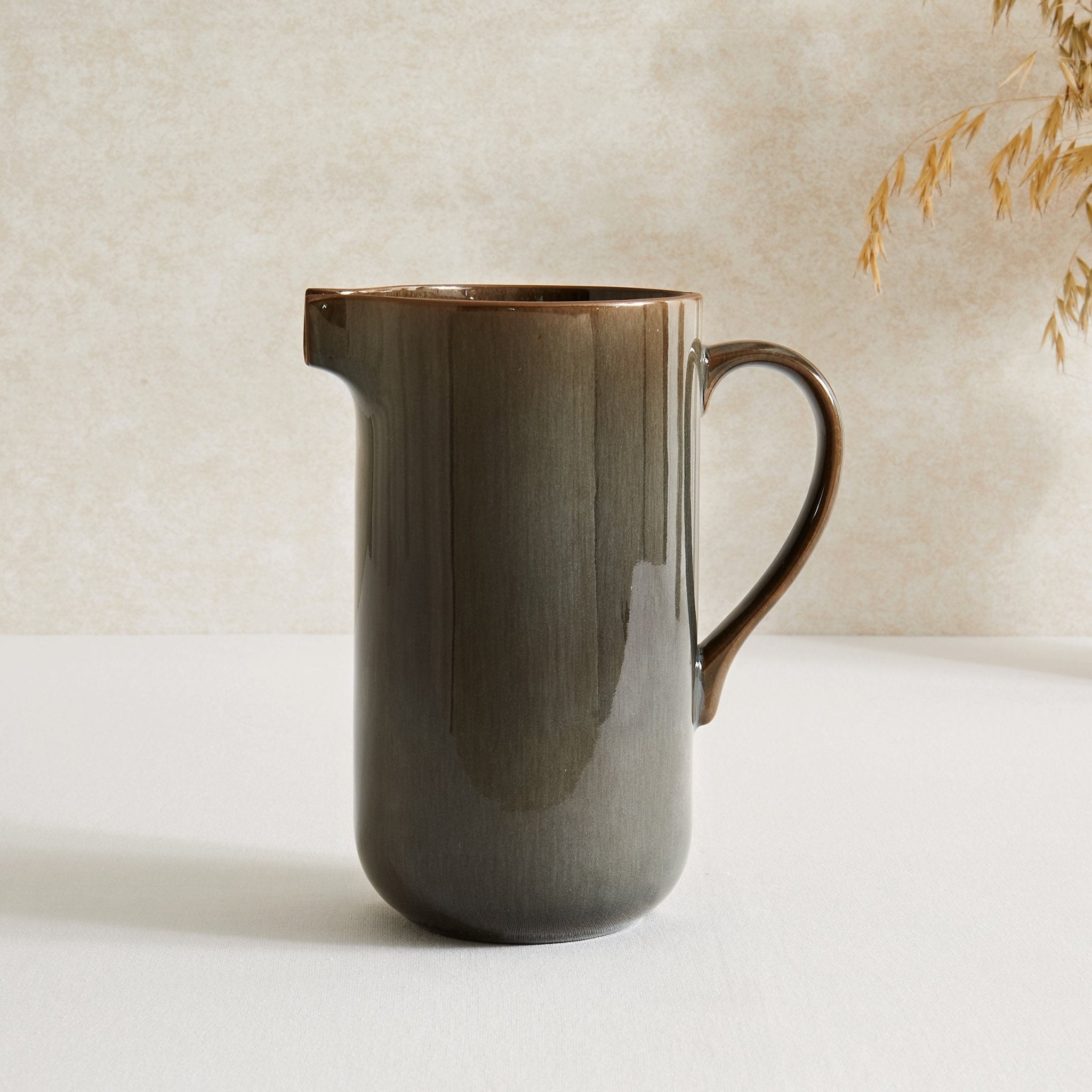 Juniper Reactive Glaze Pitcher - Grey/Blue - DUSK