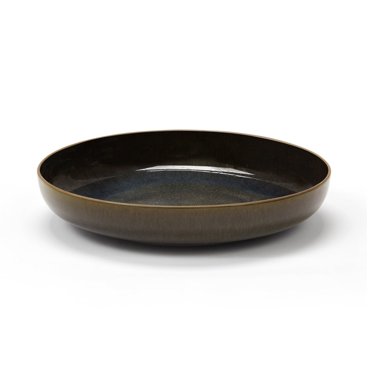 Juniper Reactive Glaze Serving Bowl - Grey/Blue - DUSK