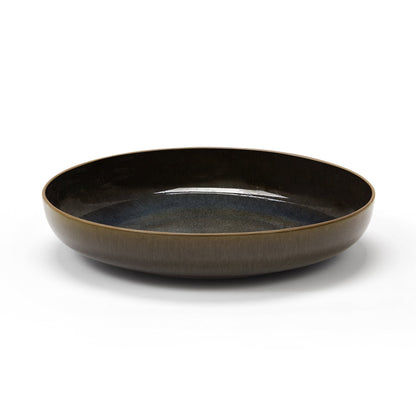 Juniper Reactive Glaze Serving Bowl - Grey/Blue - DUSK