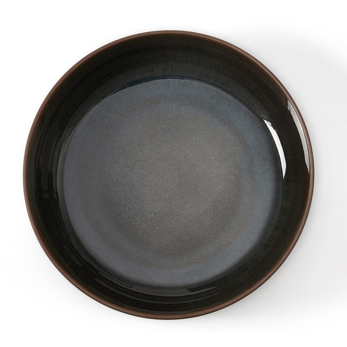 Juniper Reactive Glaze Serving Bowl - Grey/Blue - DUSK