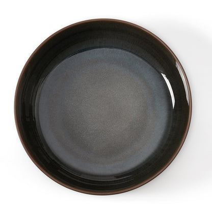 Juniper Reactive Glaze Serving Bowl - Grey/Blue - DUSK
