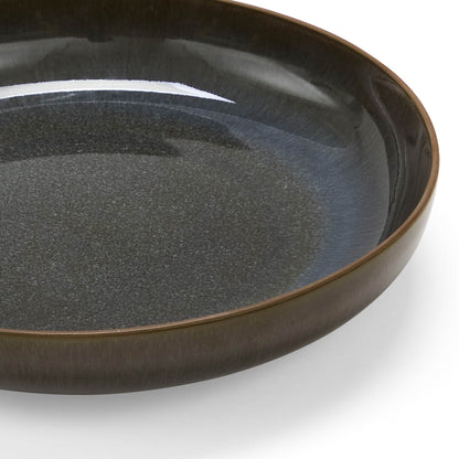 Juniper Reactive Glaze Serving Bowl - Grey/Blue - DUSK