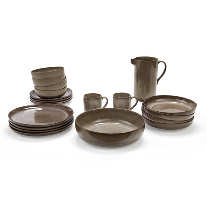 Juniper Reactive Glaze Serving Bowl - Mocha - DUSK