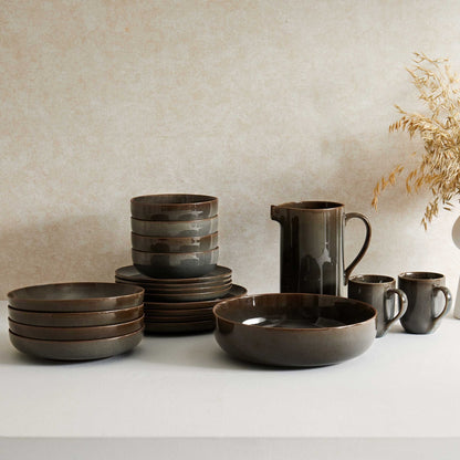 Juniper Reactive Glaze Set of 4 Cereal Bowls - Grey/Blue - DUSK