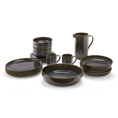 Juniper Reactive Glaze Set of 4 Cereal Bowls - Grey/Blue - DUSK