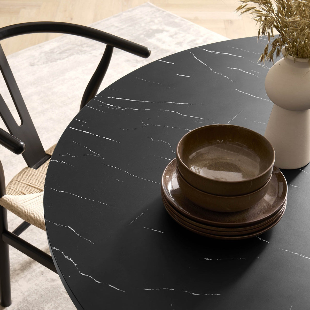 Juniper Reactive Glaze Set of 4 Dinner Plates - Mocha - DUSK