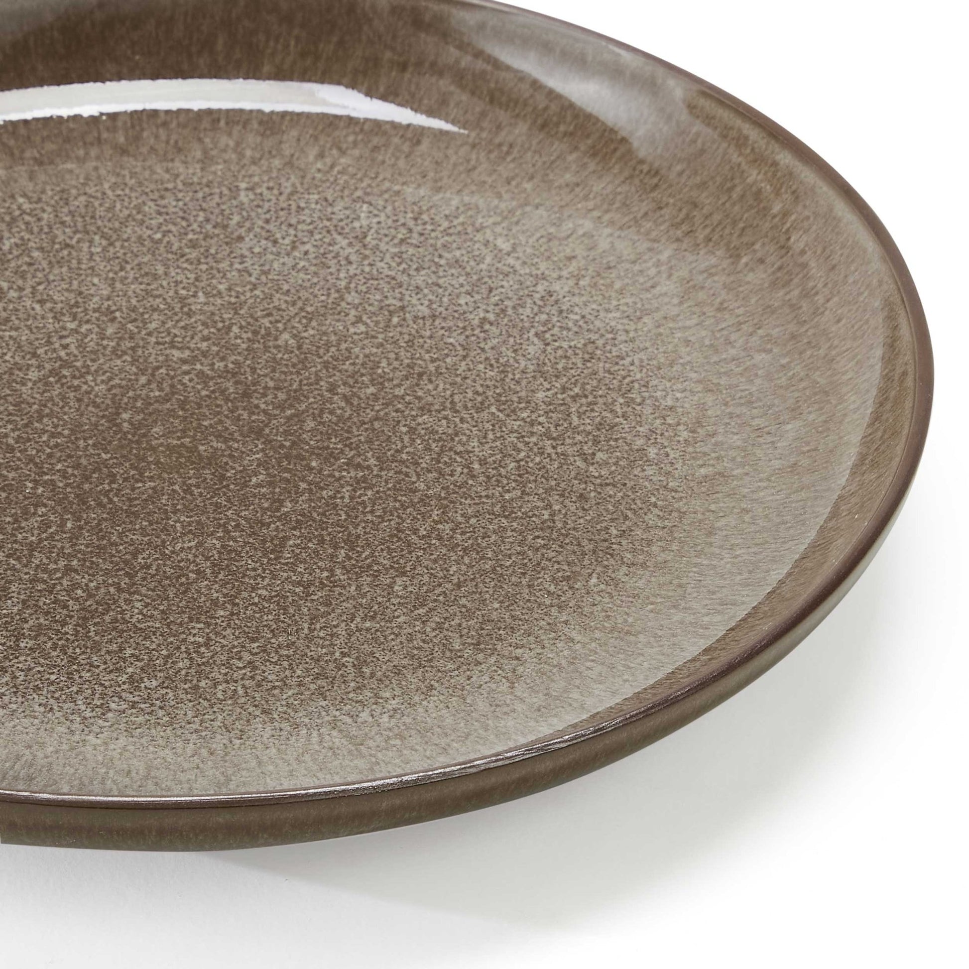 Juniper Reactive Glaze Set of 4 Dinner Plates - Mocha - DUSK