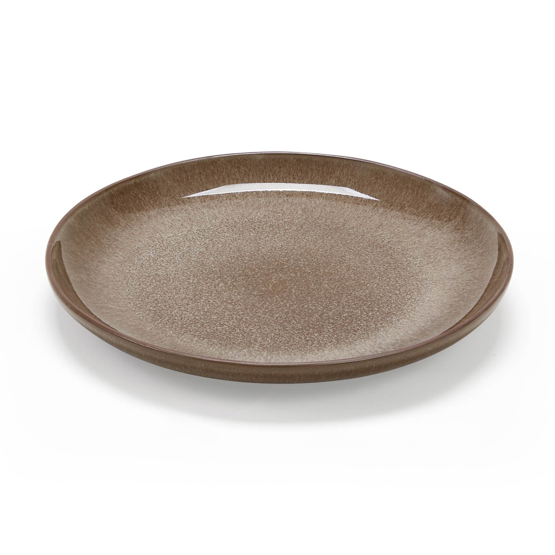 Juniper Reactive Glaze Set of 4 Dinner Plates - Mocha - DUSK