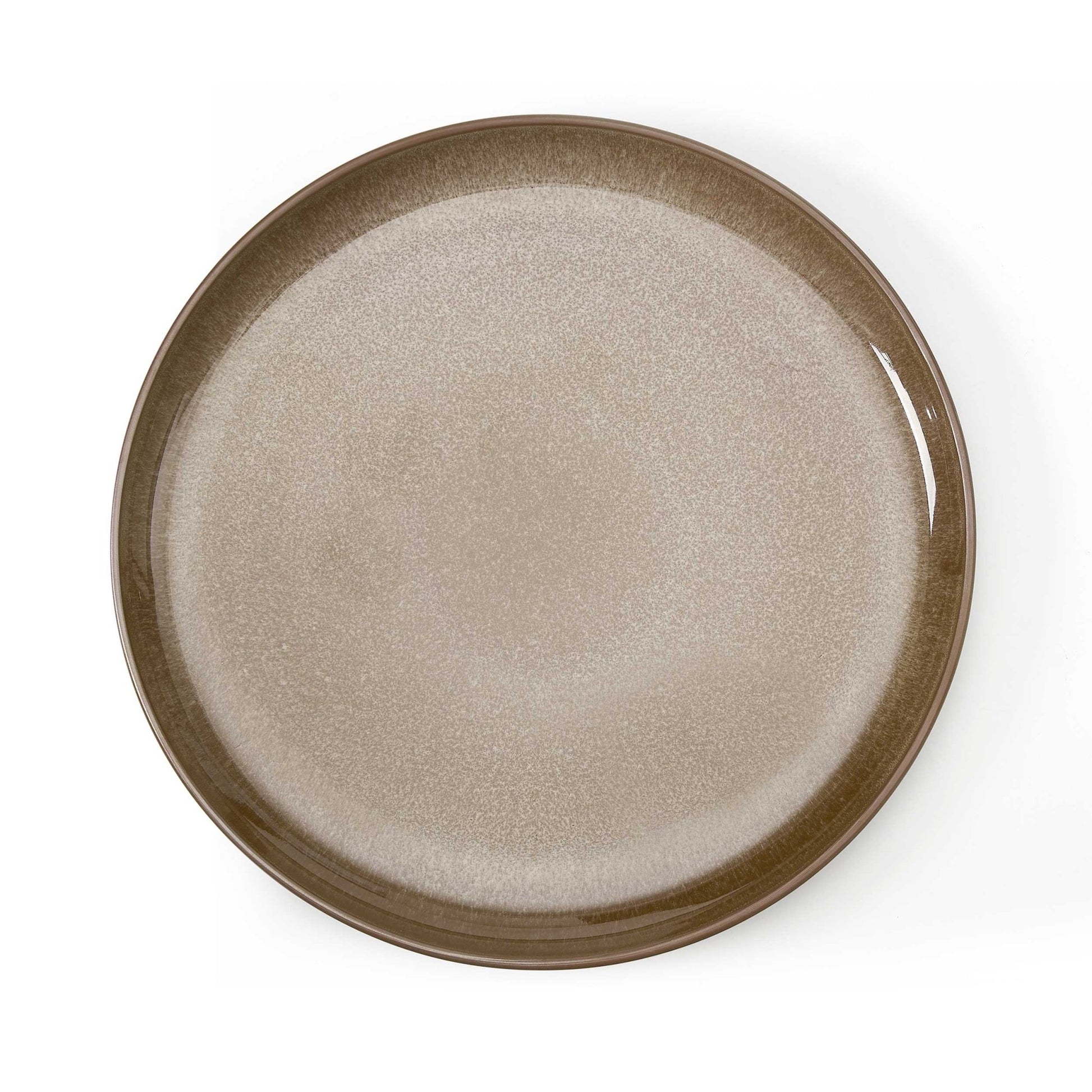 Juniper Reactive Glaze Set of 4 Dinner Plates - Mocha - DUSK