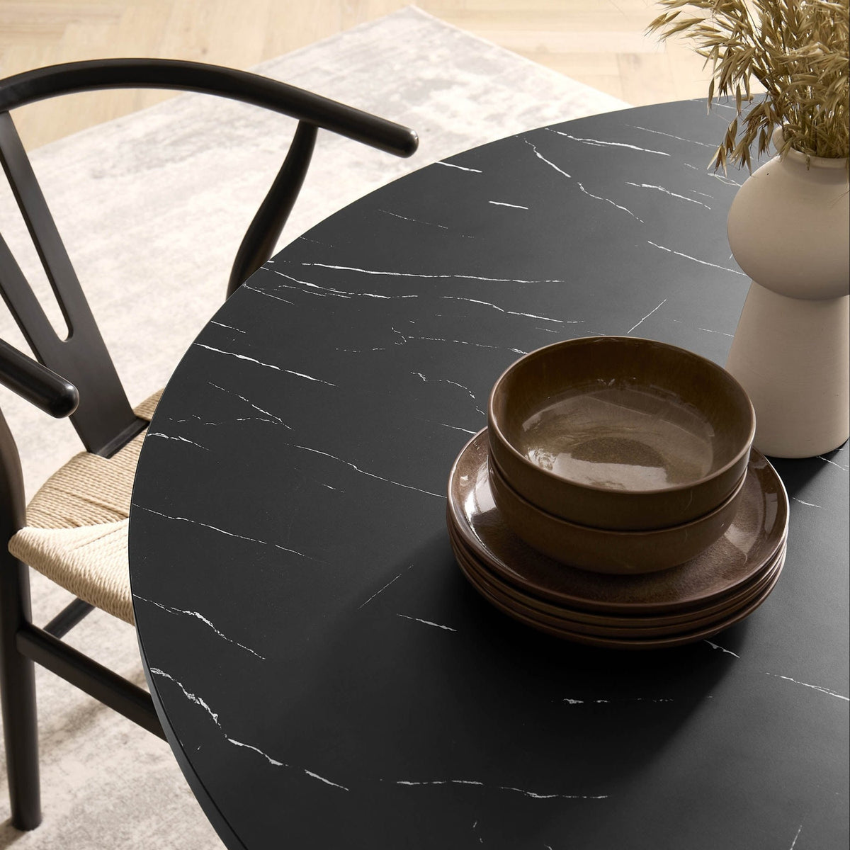Juniper Reactive Glaze Set of 4 Pasta Bowls - Mocha - DUSK