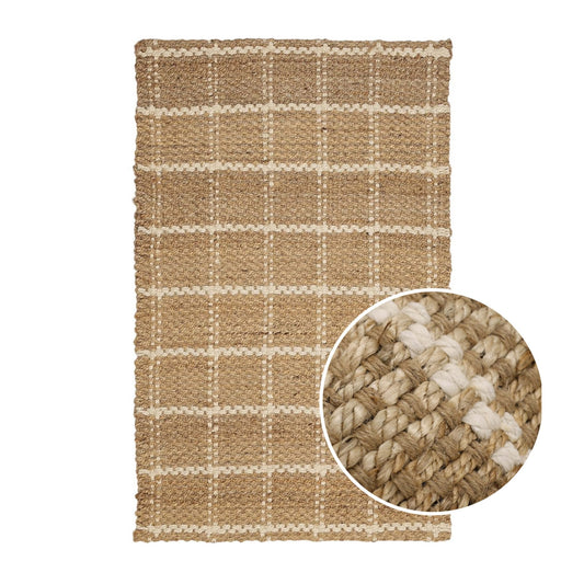 Jute Check Rug - Natural - DUSK