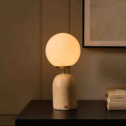 Kai Concrete with Opal Glass Table Lamp - Natural - DUSK