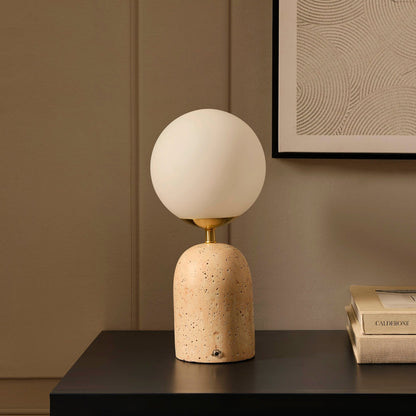 Kai Concrete with Opal Glass Table Lamp - Natural - DUSK