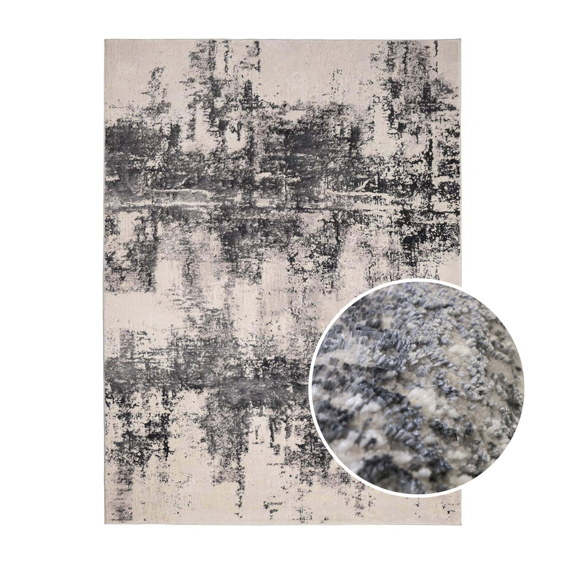 Kaia Faded Rug - Grey/Silver - DUSK