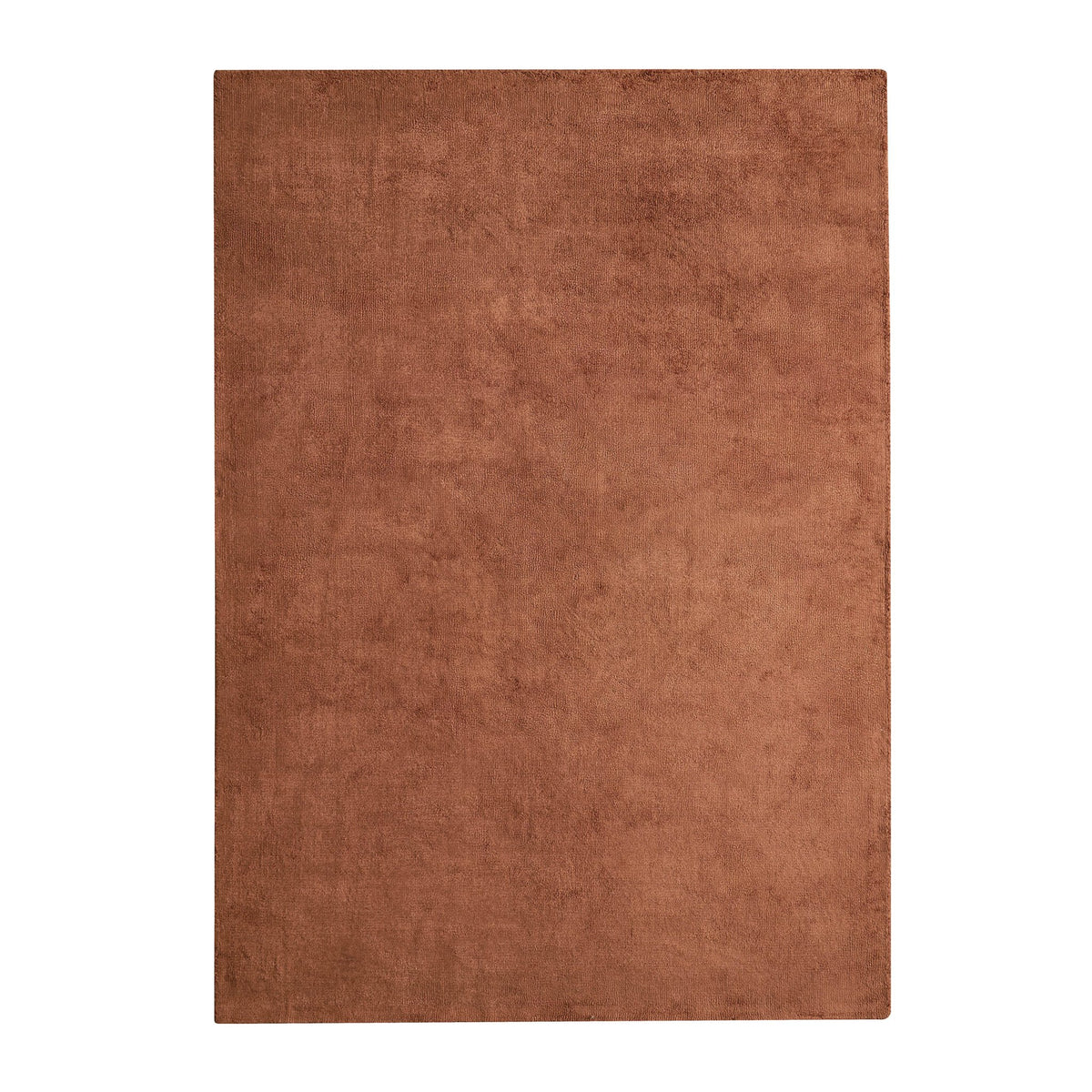 Kayla Plain Viscose Loop Rug - Burnt Orange - DUSK