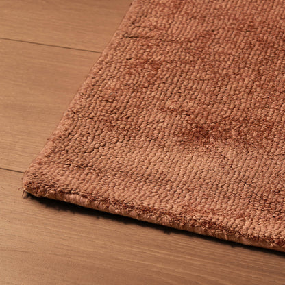 Kayla Plain Viscose Loop Rug - Burnt Orange - DUSK