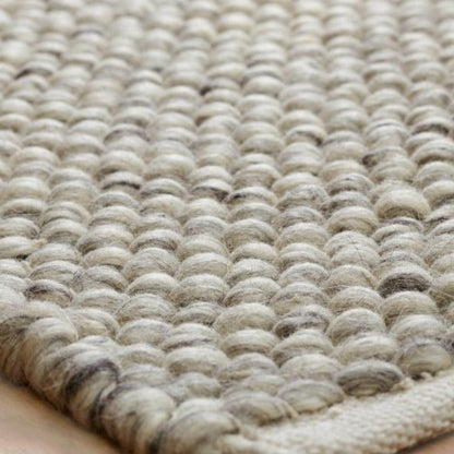Kendal Hand Woven Wool Rug - Light Grey - DUSK