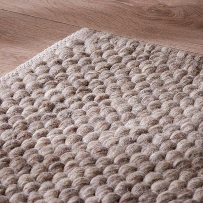 Kendal Hand Woven Wool Rug - Taupe - DUSK