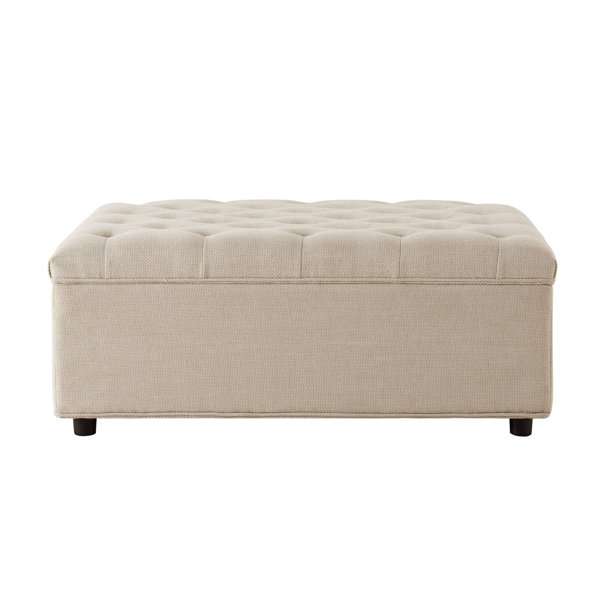Kennadi Single Sofa Bed Pouffe - Beige - DUSK
