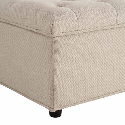 Kennadi Single Sofa Bed Pouffe - Beige - DUSK