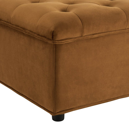 Kennadi Single Sofa Bed Pouffe - Muted Gold - DUSK