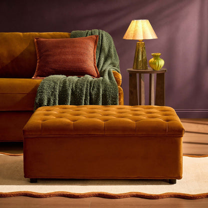 Kennadi Single Sofa Bed Pouffe - Muted Gold - DUSK