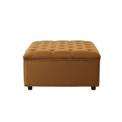 Kennadi Single Sofa Bed Pouffe - Muted Gold - DUSK