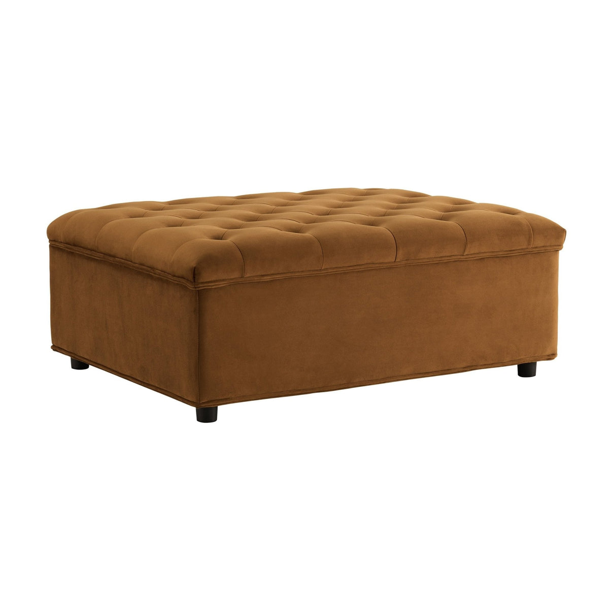 Kennadi Single Sofa Bed Pouffe - Muted Gold - DUSK