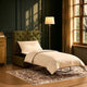 Kennadi Single Sofa Bed Pouffe - Woven Pine Green - DUSK