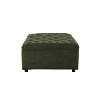 Kennadi Small Double Pouffe Sofa Bed - Woven Pine Green - DUSK