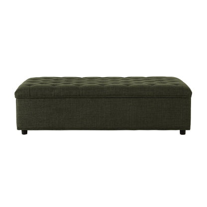 Kennadi Small Double Pouffe Sofa Bed - Woven Pine Green - DUSK
