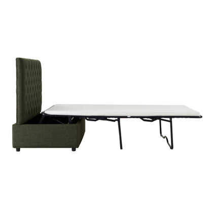 Kennadi Small Double Pouffe Sofa Bed - Woven Pine Green - DUSK