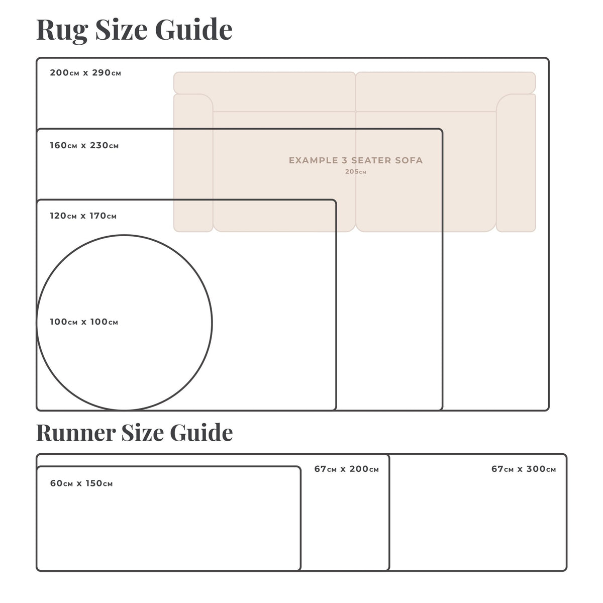 Kids Rainbow Rug - 100 x 100cm - DUSK