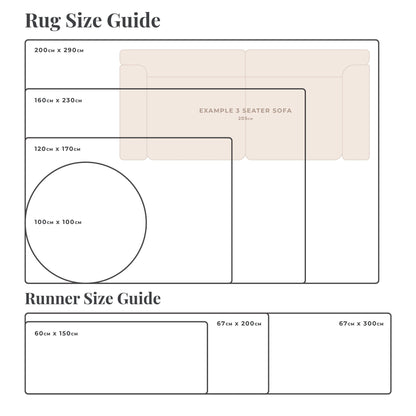 Kids Rainbow Rug - 100 x 100cm - DUSK