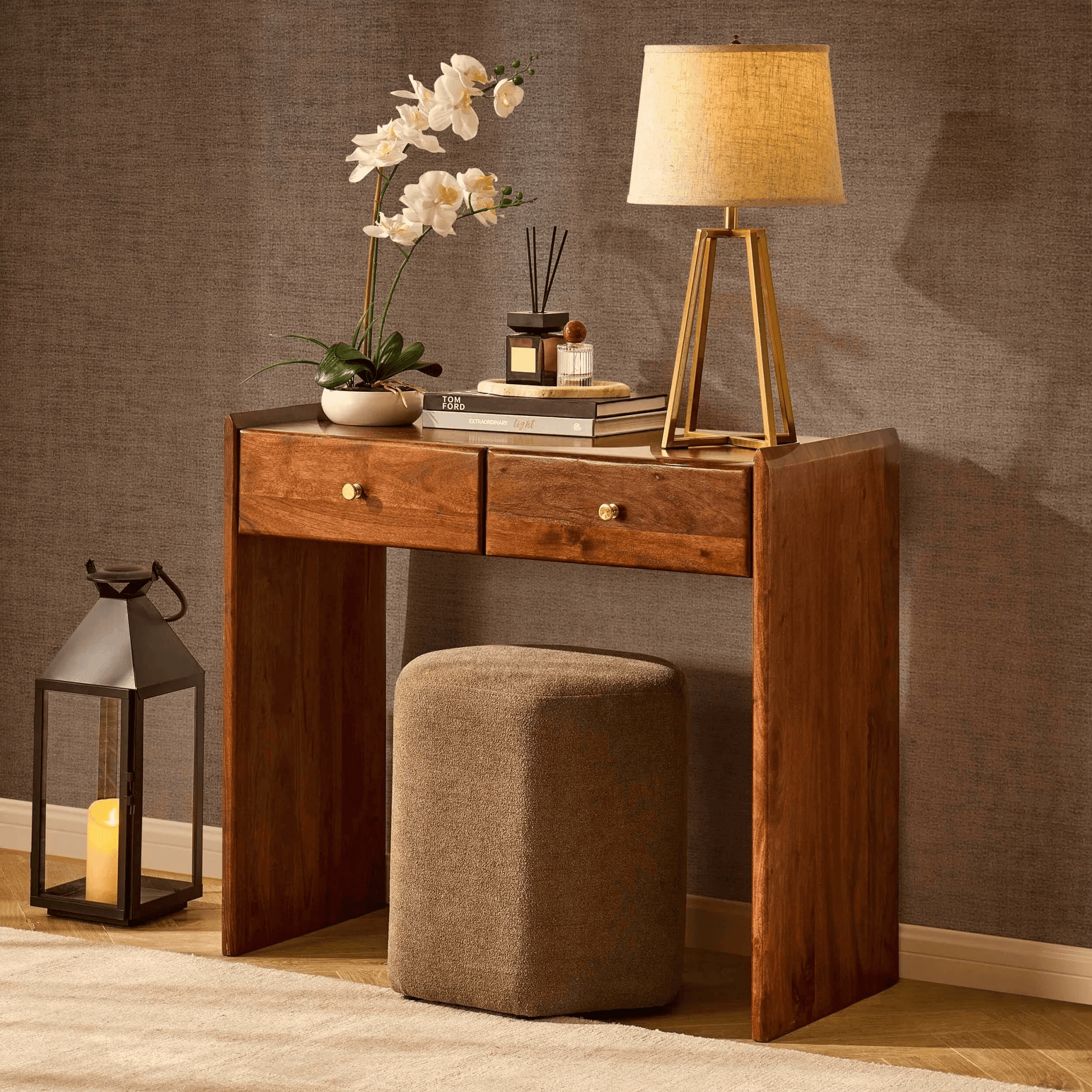 Kirsten Stool - Chenille Mushroom - DUSK