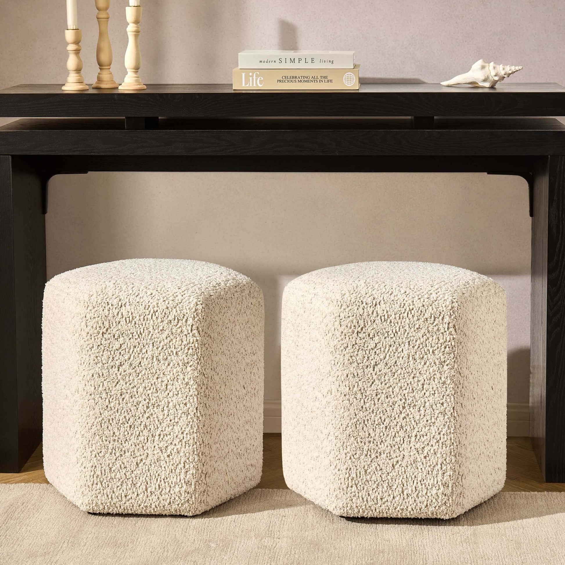 Kirsten Stool - Popcorn Teddy - DUSK
