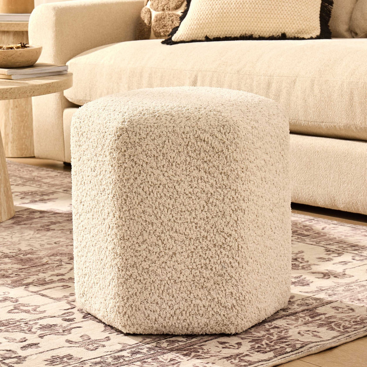 Kirsten Stool - Popcorn Teddy - DUSK
