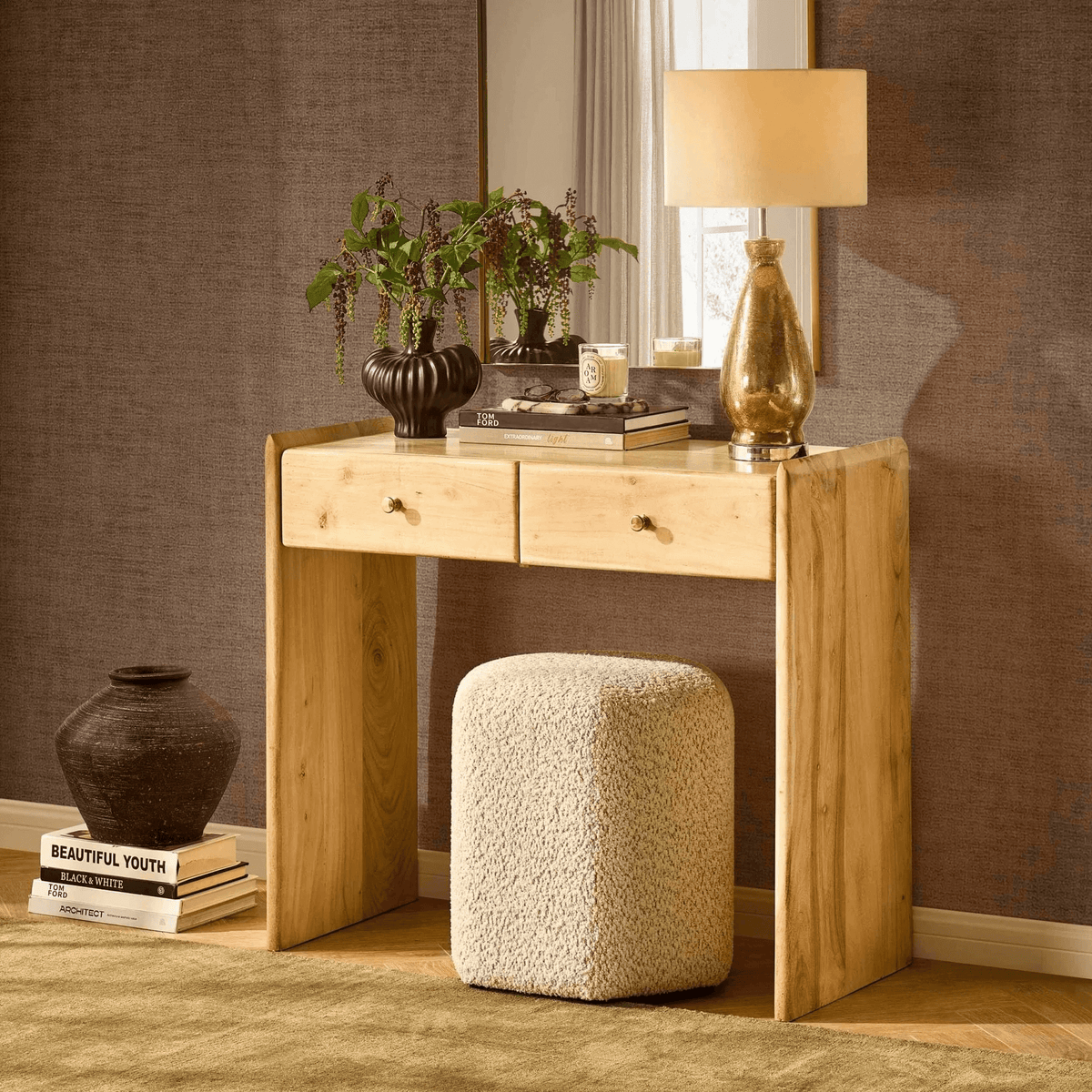 Kirsten Stool - Popcorn Teddy - DUSK