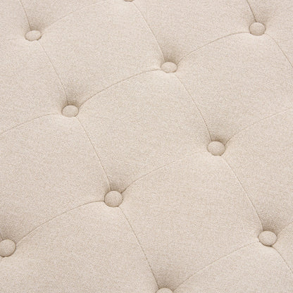 Knaresborough Button Back Coffee Table Pouffe - Oatmeal - DUSK